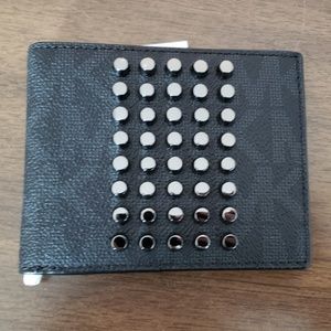 Men's Authentic Michael Kors Black Bi- Fold Wallet